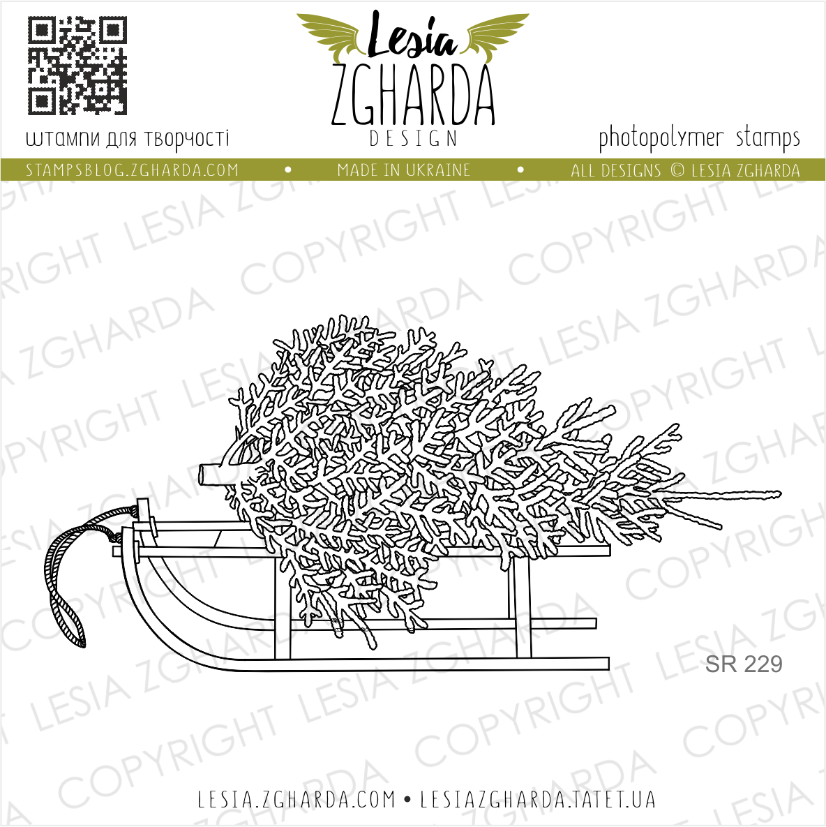 {SR229} Stamp "Christmas on the sleighs"