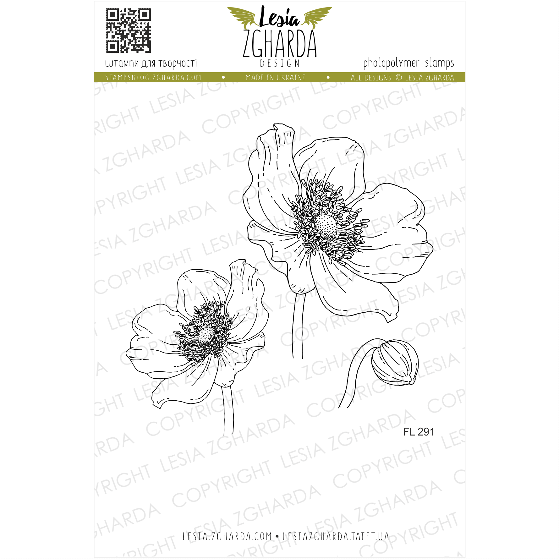 {FL291} Stamp Set "Anemone"