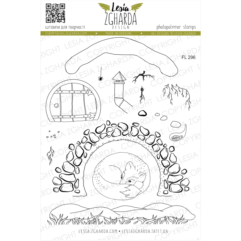 {FL296} Stamp Set "Fox cave"