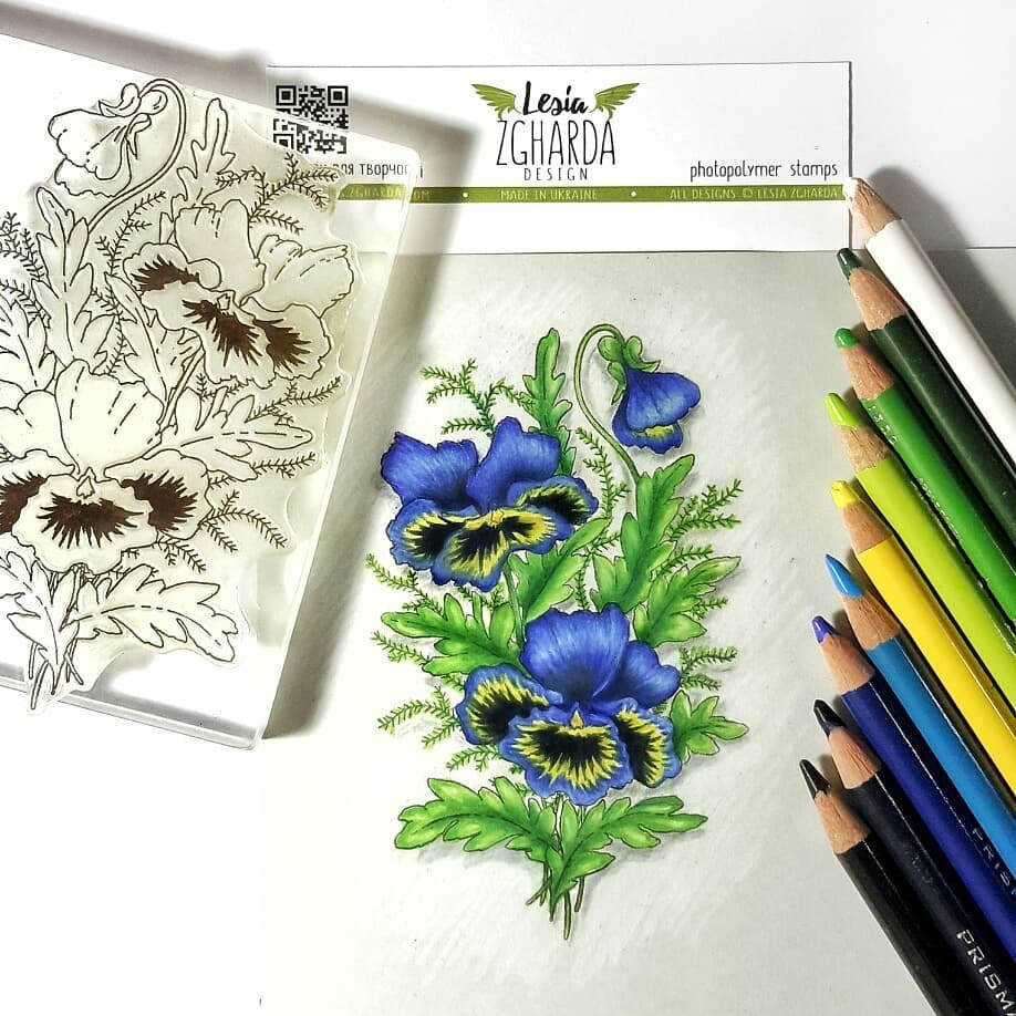 {FL299} Stamp "Bouquet of violets"