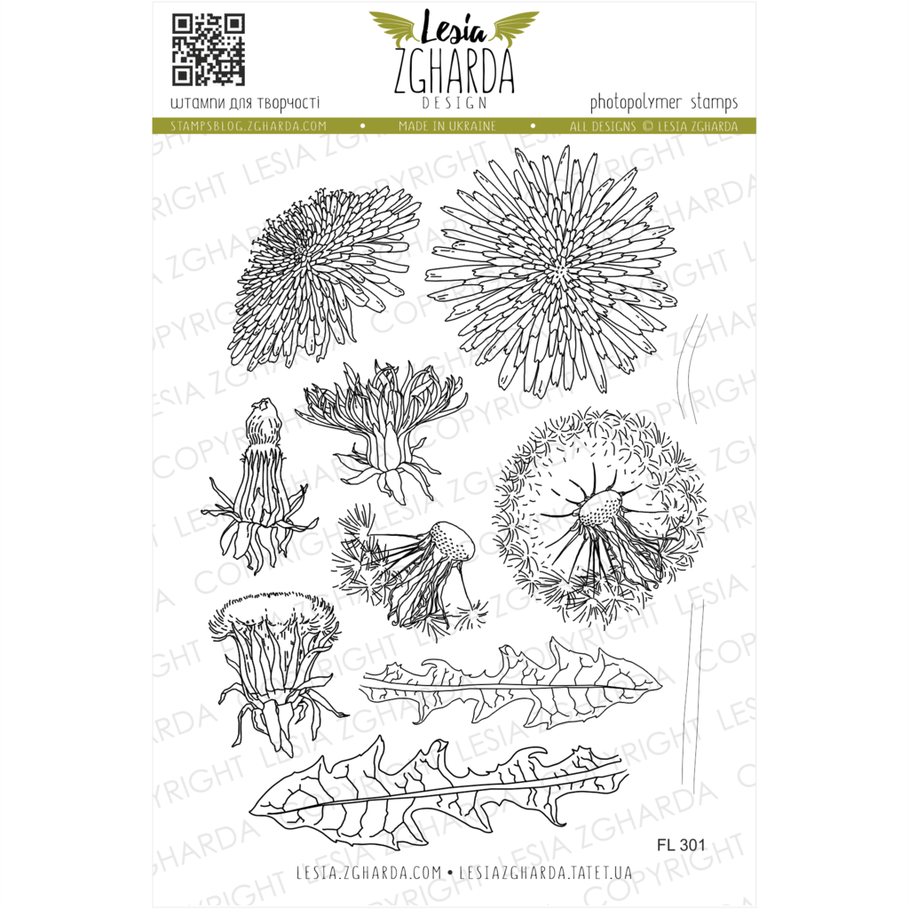 {FL301} Stamp Set "Dandelion"