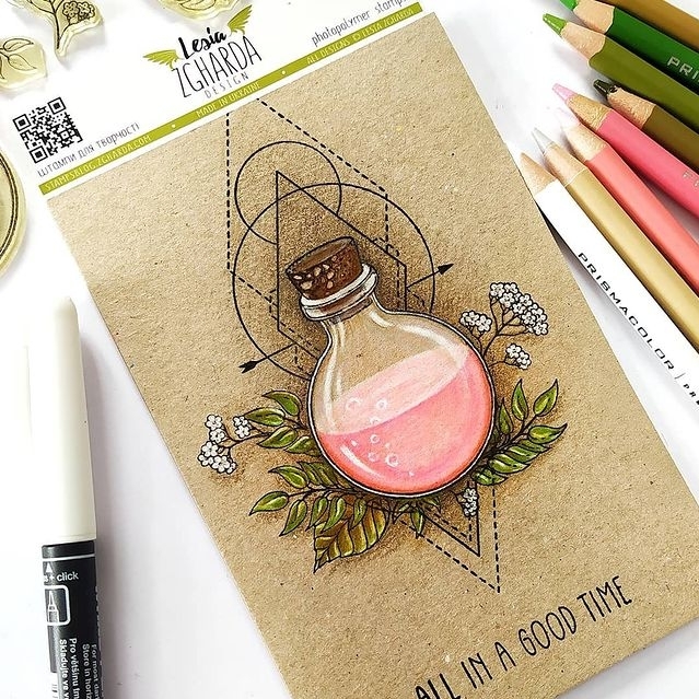 {RE102} Stamp Set "Jar and flowers"