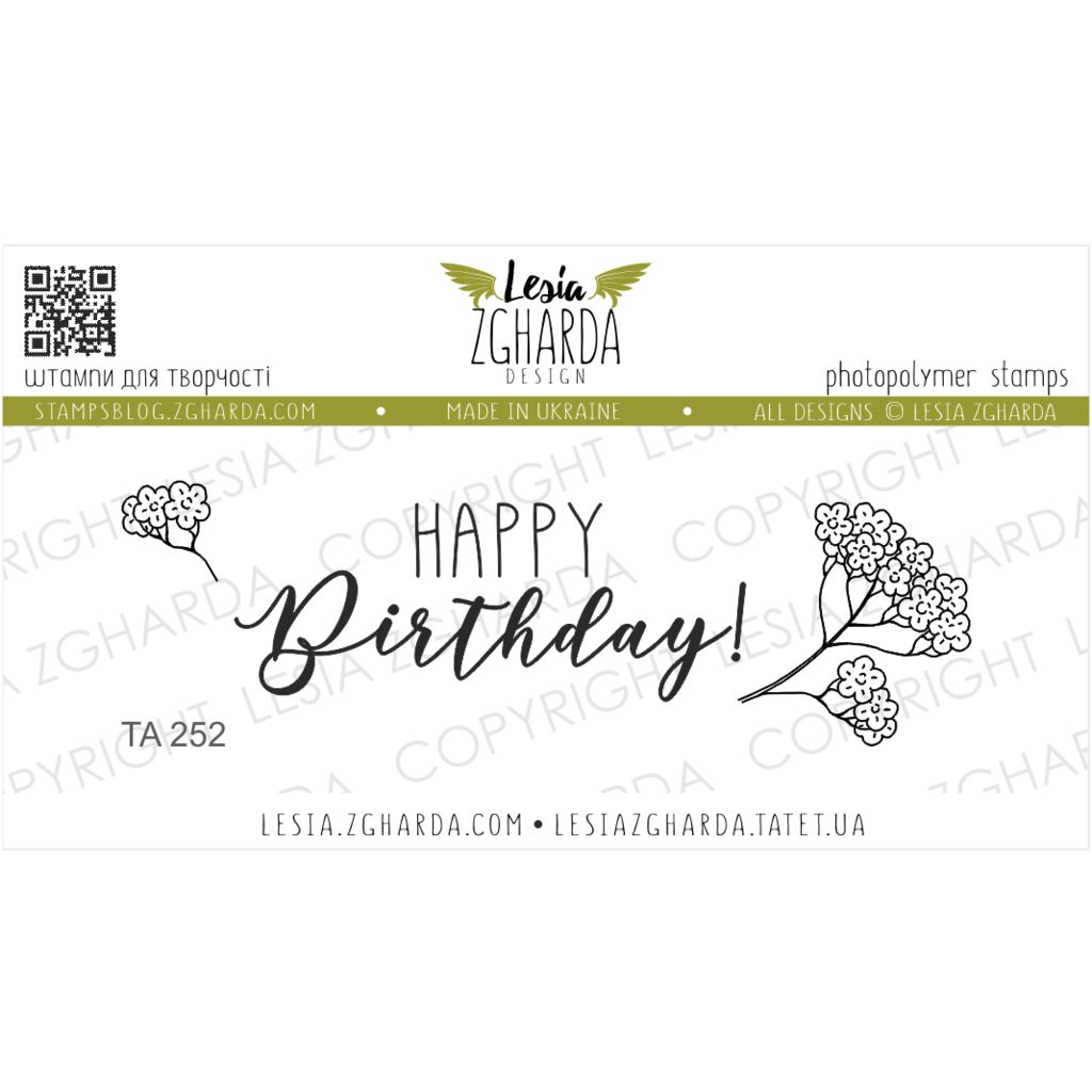 Lesia Zgharda Stamps {TA252} Happy Birthday! | Sentiment stamp sets with the flower stamps. A lot of the greetings stamps, handwritten sentiments, birthday stamps, and others clear stamp you can find in the store lesia.zgharda.com Welcome!