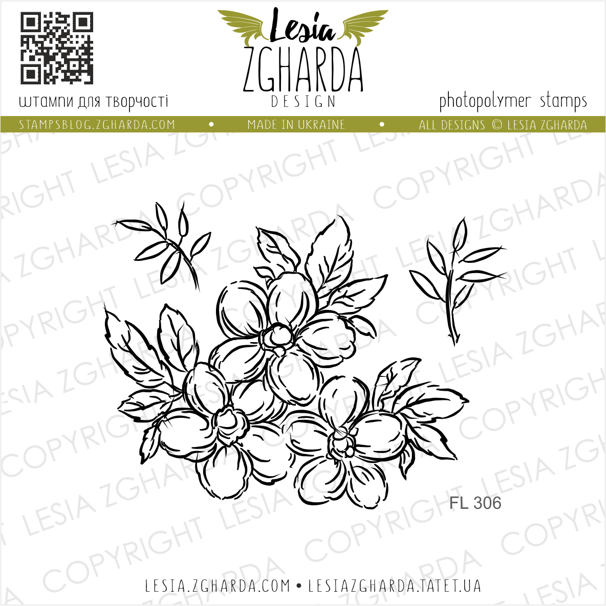 {FL306} Stamp Set "Flowers"