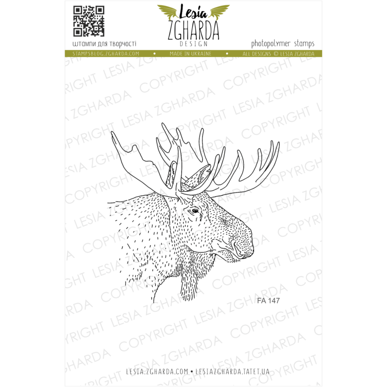 Moose stamp | Lesia Zgharda clear stamps