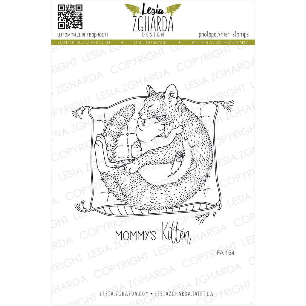 {FA154} Stamp Set "Mommy`s kitten"