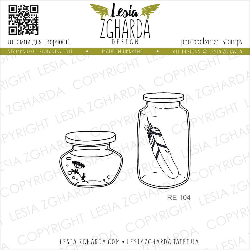 Spring jars stamp set | Lesia Zgharda Stamps