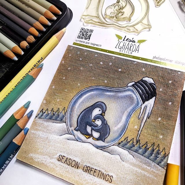 {FA157} Stamp Set "Contour penguins small"