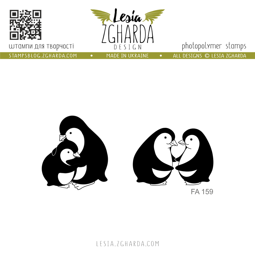 Image - Filled penguins stamp set by Lesia Zgharda clear stamps