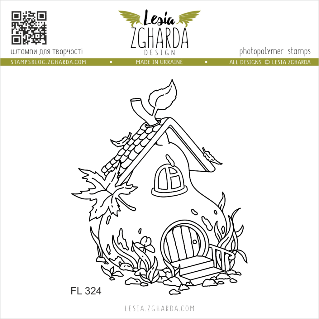 {FL324} Stamp "Pear - the small fairy-tale house"