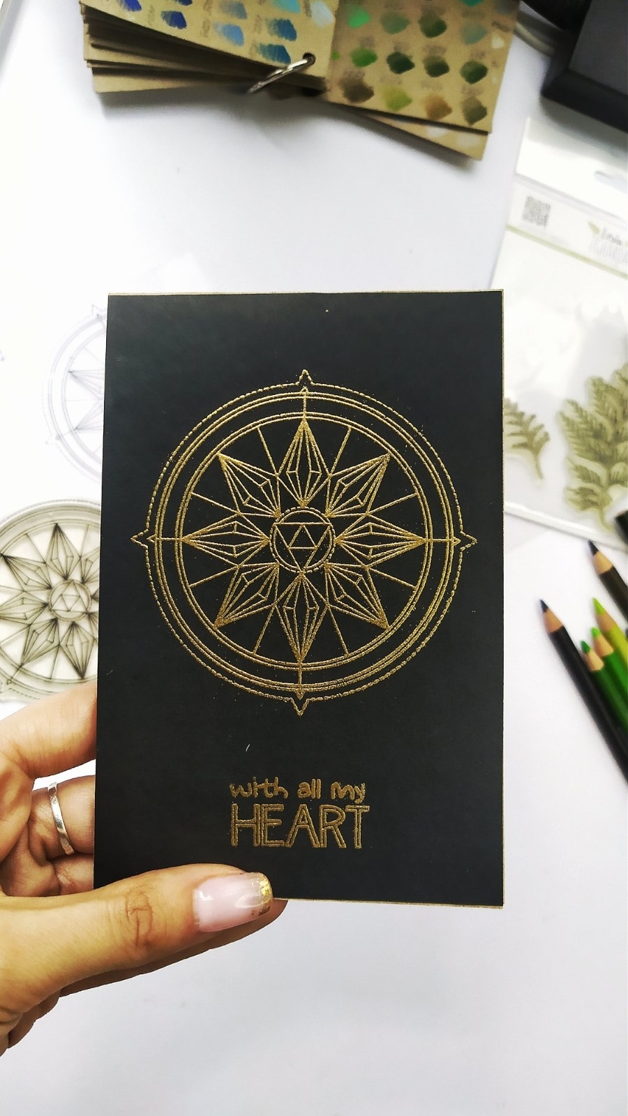 {F207} Stamp "Background geometric mandala"