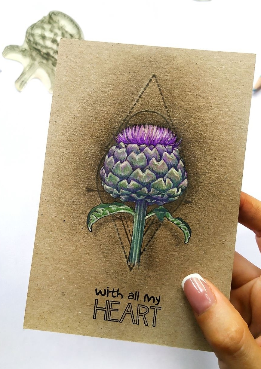 {FL333} Stamp "Thistle flower"