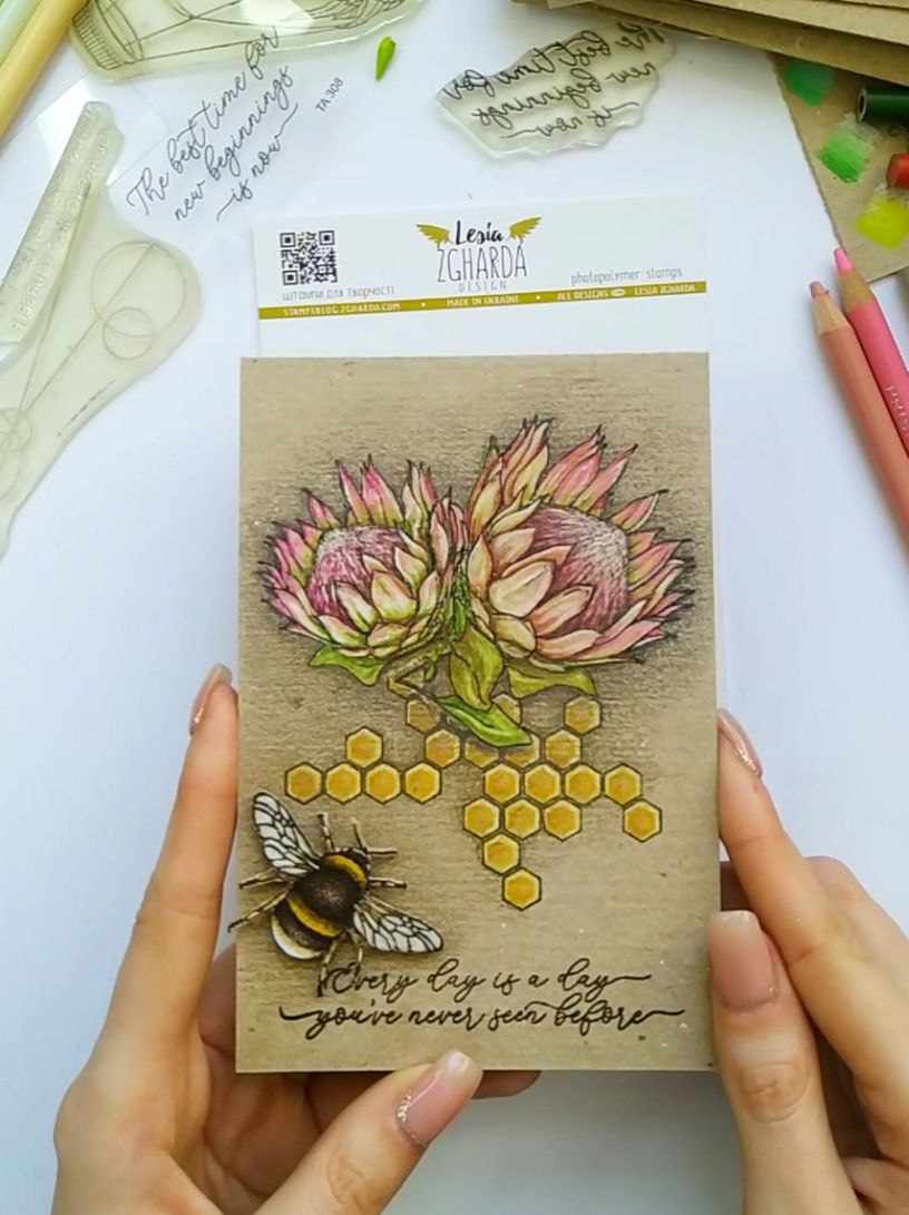 {FL340} Stamp "Protea flower"