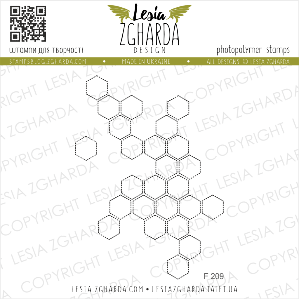 {F209} Stamp Set "Honeycombs"