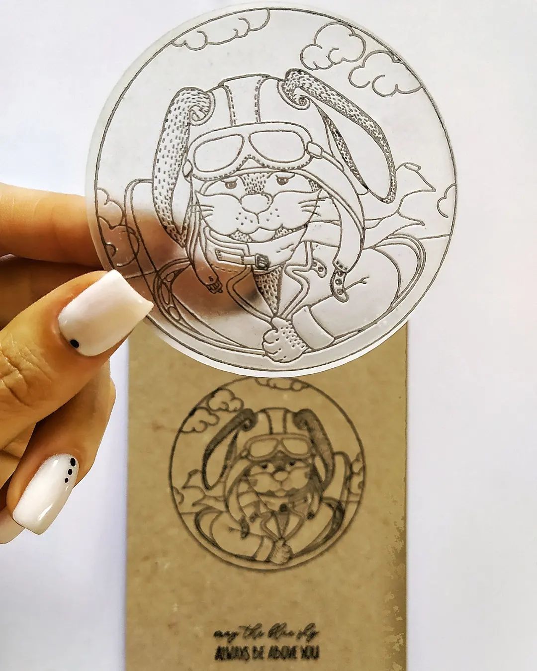 {P021} Stamp "Bunny pilot"