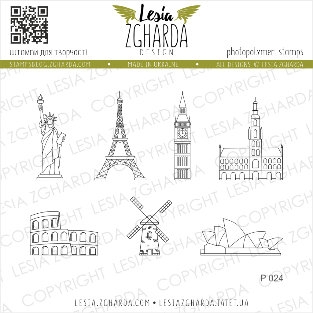 Image - Statue of Liberty, Elf Tower, Big Ben, and a few more main monuments of the world by Lesia Zgharda travel stamps