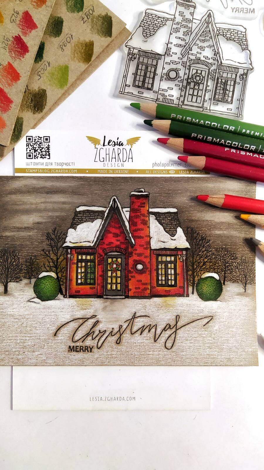 {M020} Stamp Set "Christmas English house"