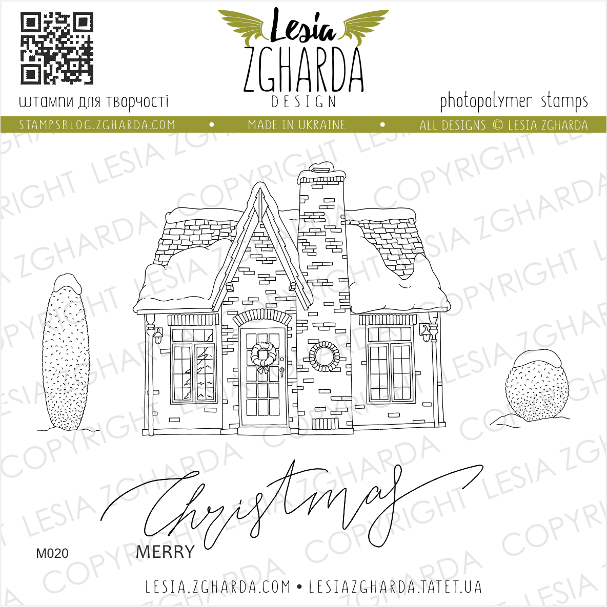 {M020} Stamp Set "Christmas English house"