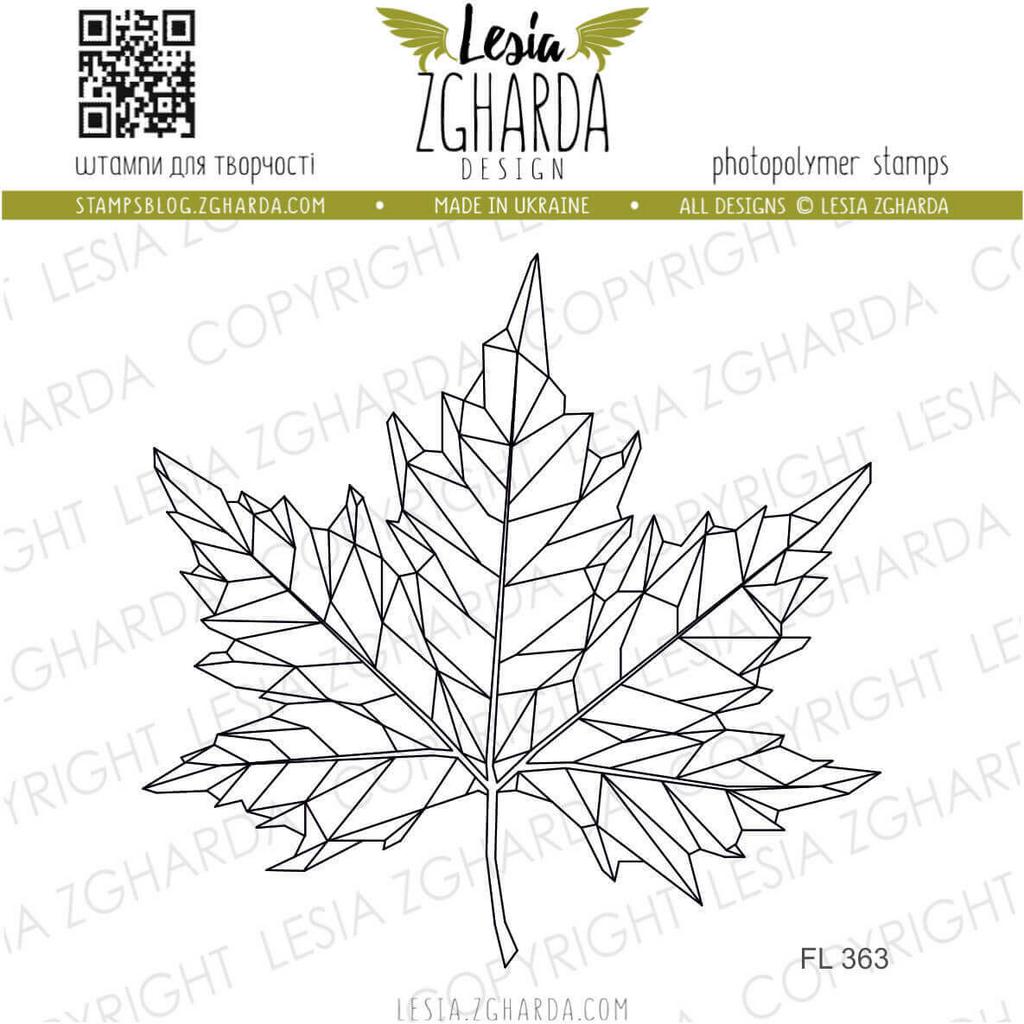 Image - Maple triangle leaf (small) by Lesia Zgharda clear stamps
