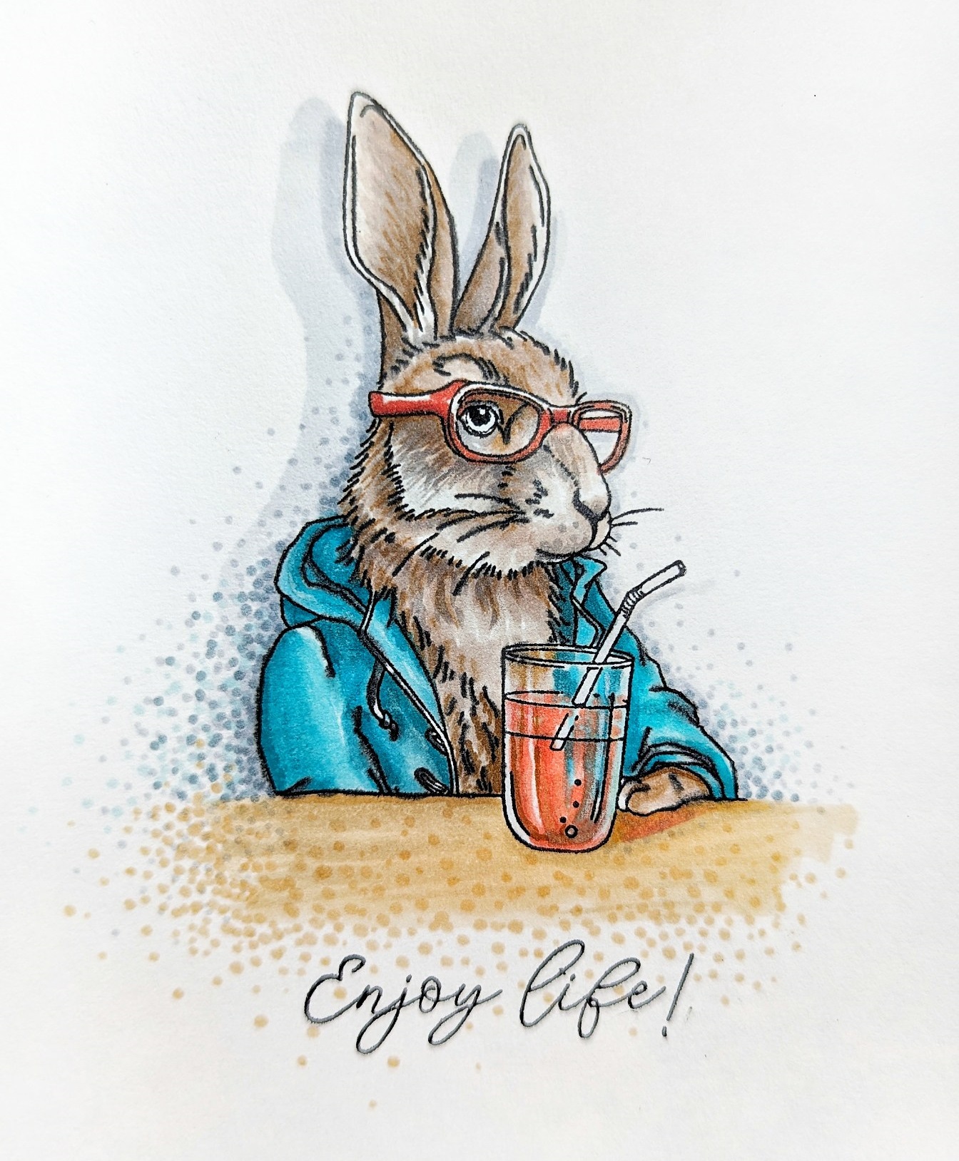 {FA181} Stamp "Hare with lemonade"