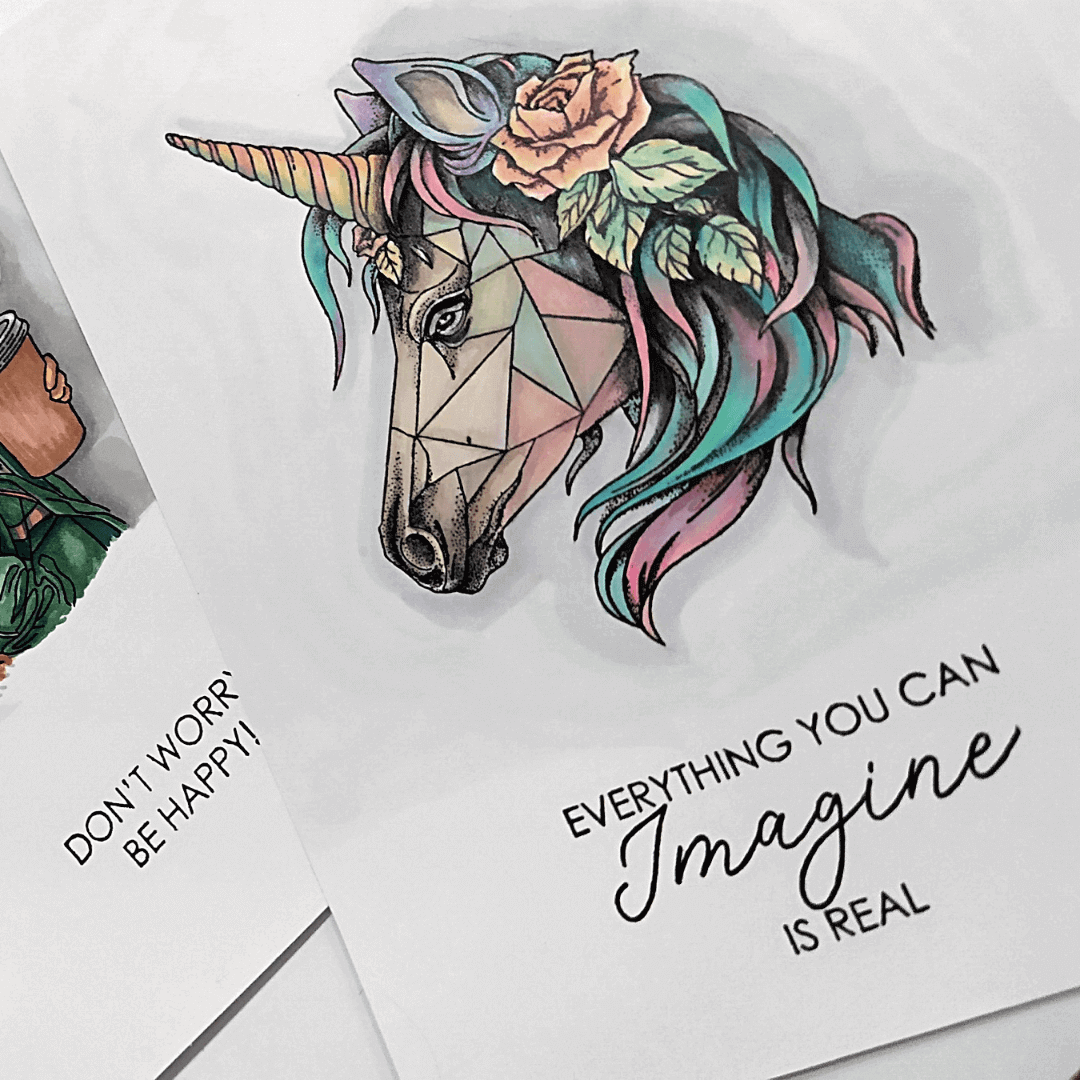 {TA326} Sentiment Stamp "Everything you can imagine is real"