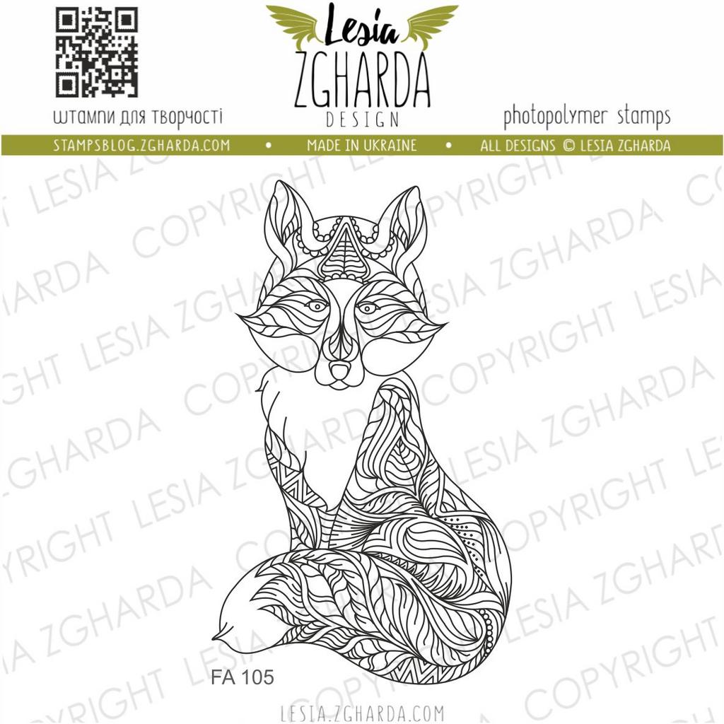 {FA105s} Stamp "Mysterious fox"