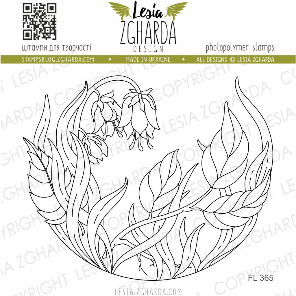 Image - Clear stamp with a design of grass and field bellflowers by Lesia Zgharda Stamps. Perfect for adding a touch of natural beauty to paper crafting projects.