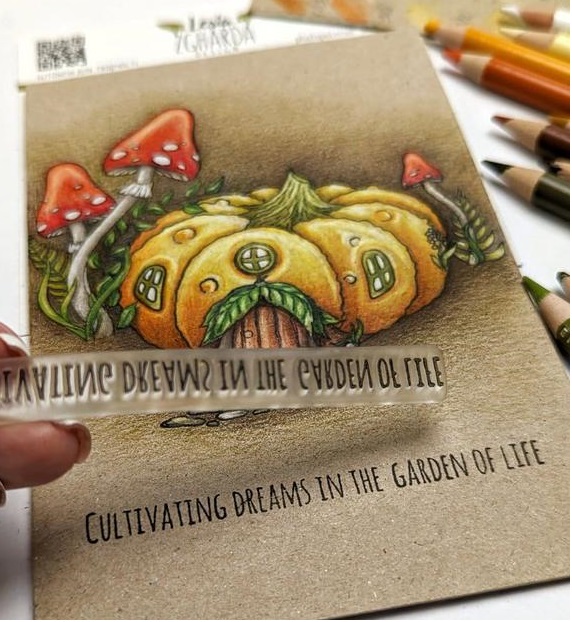 {TA332} Sentiment Stamp "Cultivating dreams in the garden of life (SMALL)"