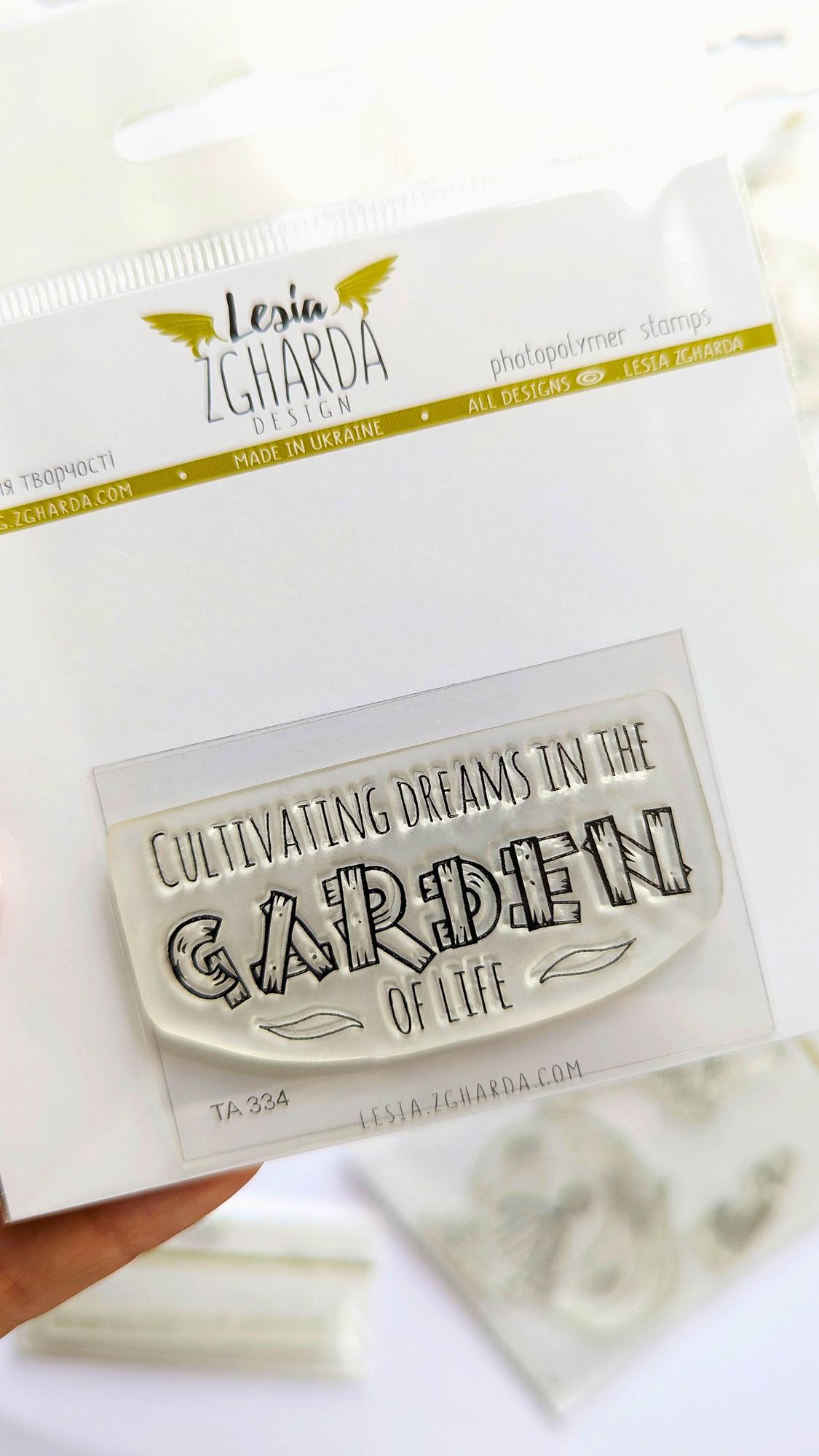 {TA333} Sentiment Stamp "Cultivating dreams in the garden of life (BIG) "