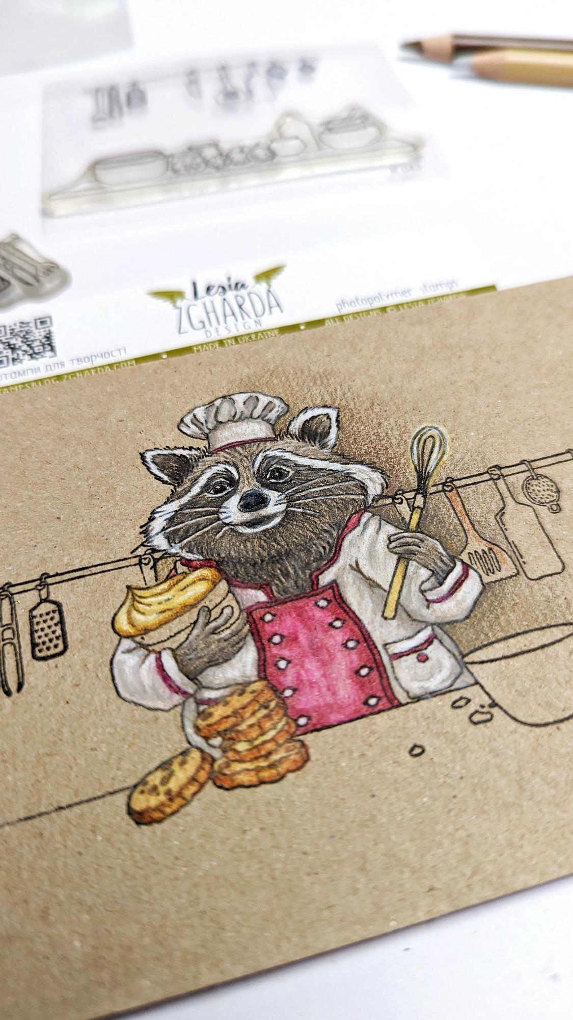 {K043} Stamp Set "Kitchen Shelf Treasures"