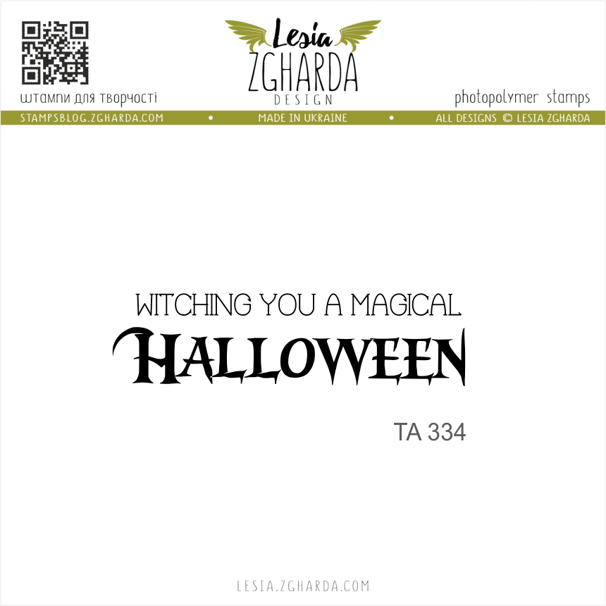 {TA334} Sentiment Stamp "Witching you a magical Halloween"