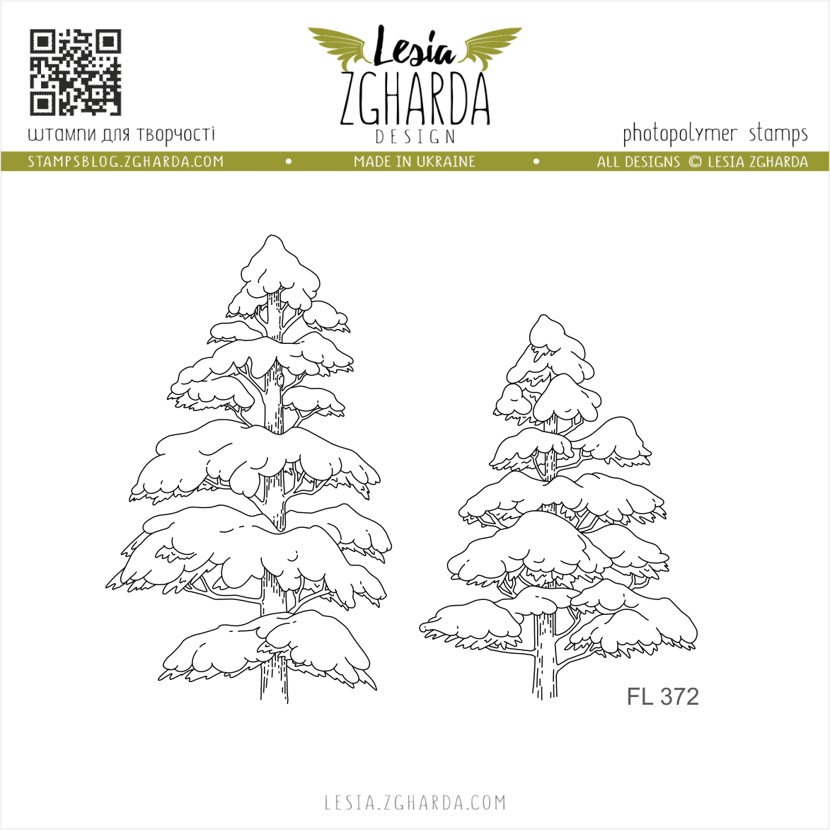 {FL372} Stamp Set "Winter Trees (small)"