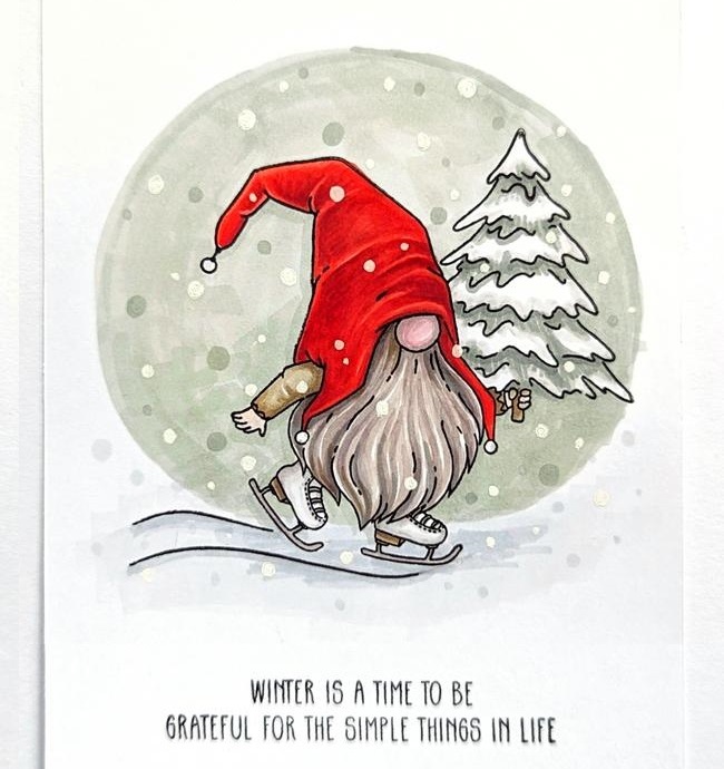 {TA341} Sentiment Stamp Set "Winter is a time to be..."