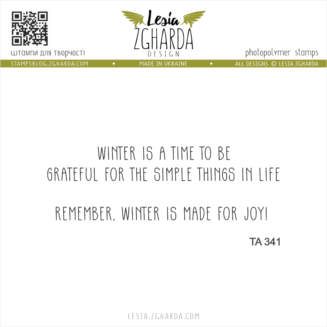 {TA341} Sentiment Stamp Set "Winter is a time to be..."