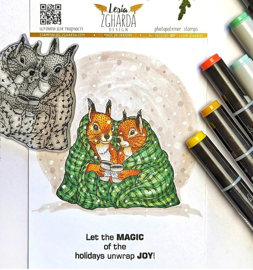 {TA344} Sentiment Stamp "Let the magic of the holidays unwrap joy!"