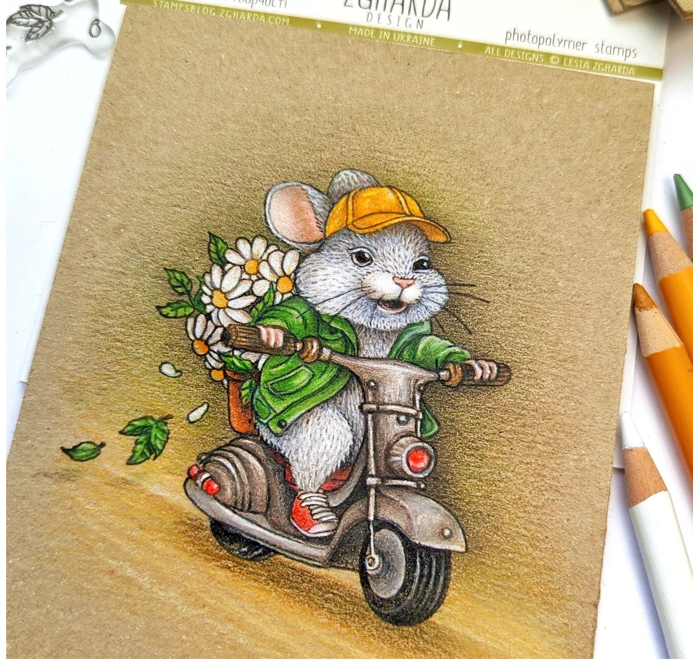 {FA209} Stamp Set "Cute Bunny on the Scooter'
