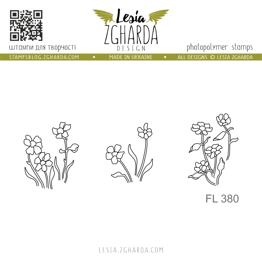 {FL380} Stamp Set "Spring flowers"