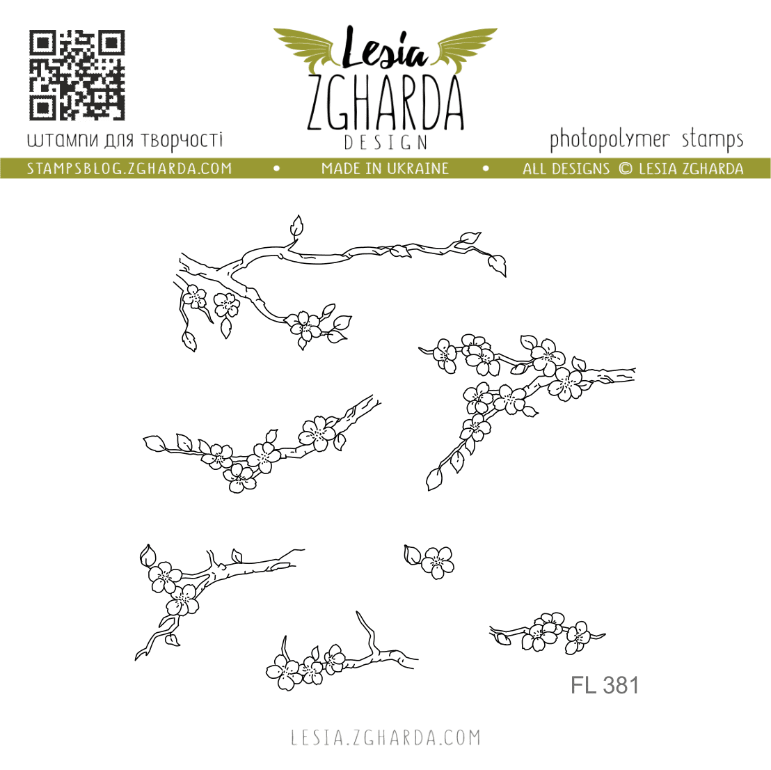 {FL381} Stamp Set "Spring branches"