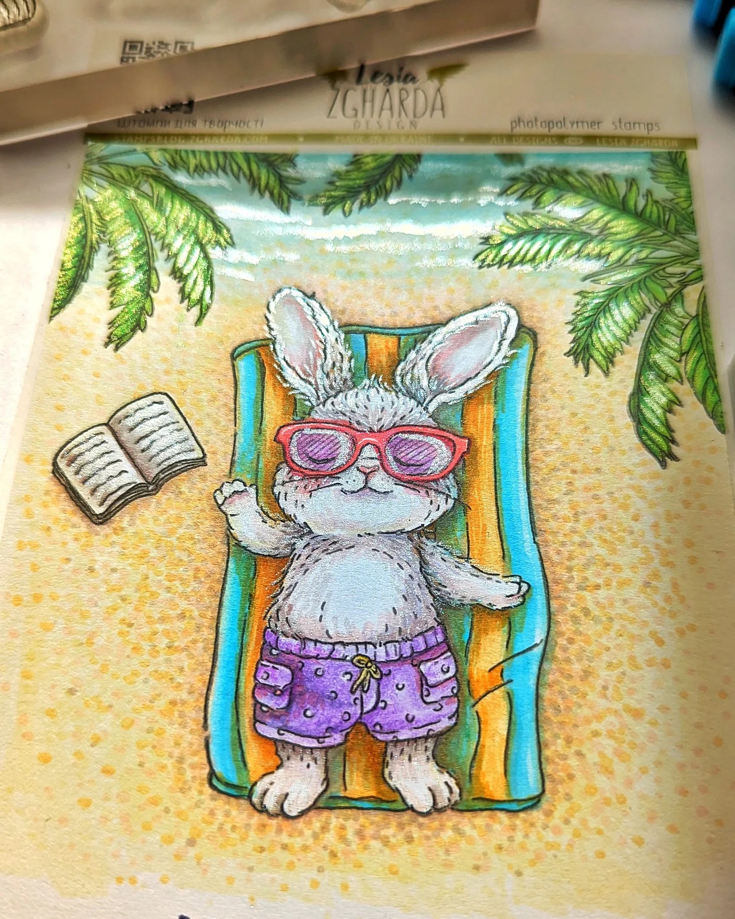 {FA229} Stamp Set "Rabbit Boy on the Beach"