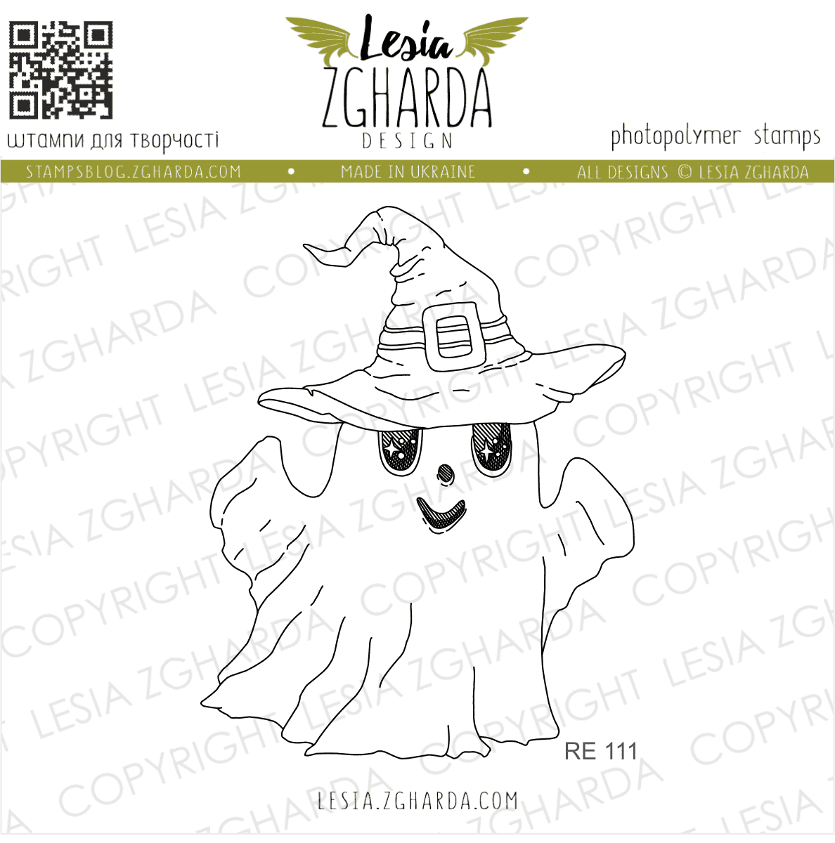 {RE111} Stamp "Halloween Ghost"