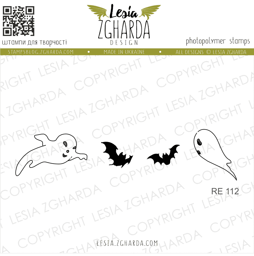 {RE112} Stamp Set "Ghosts and Bats"