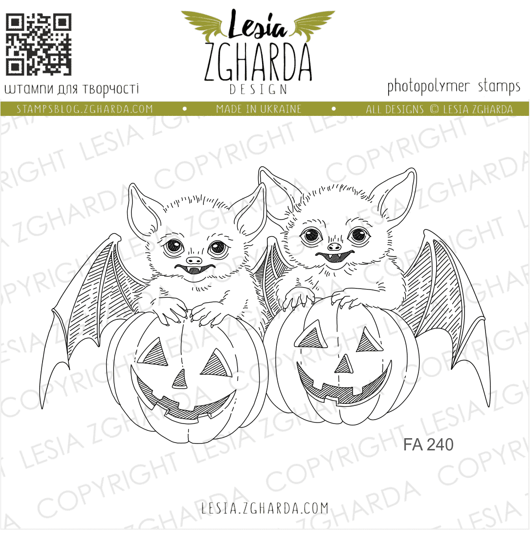 {FA240} Stamp  "Halloween's Demons and Pumpkins"