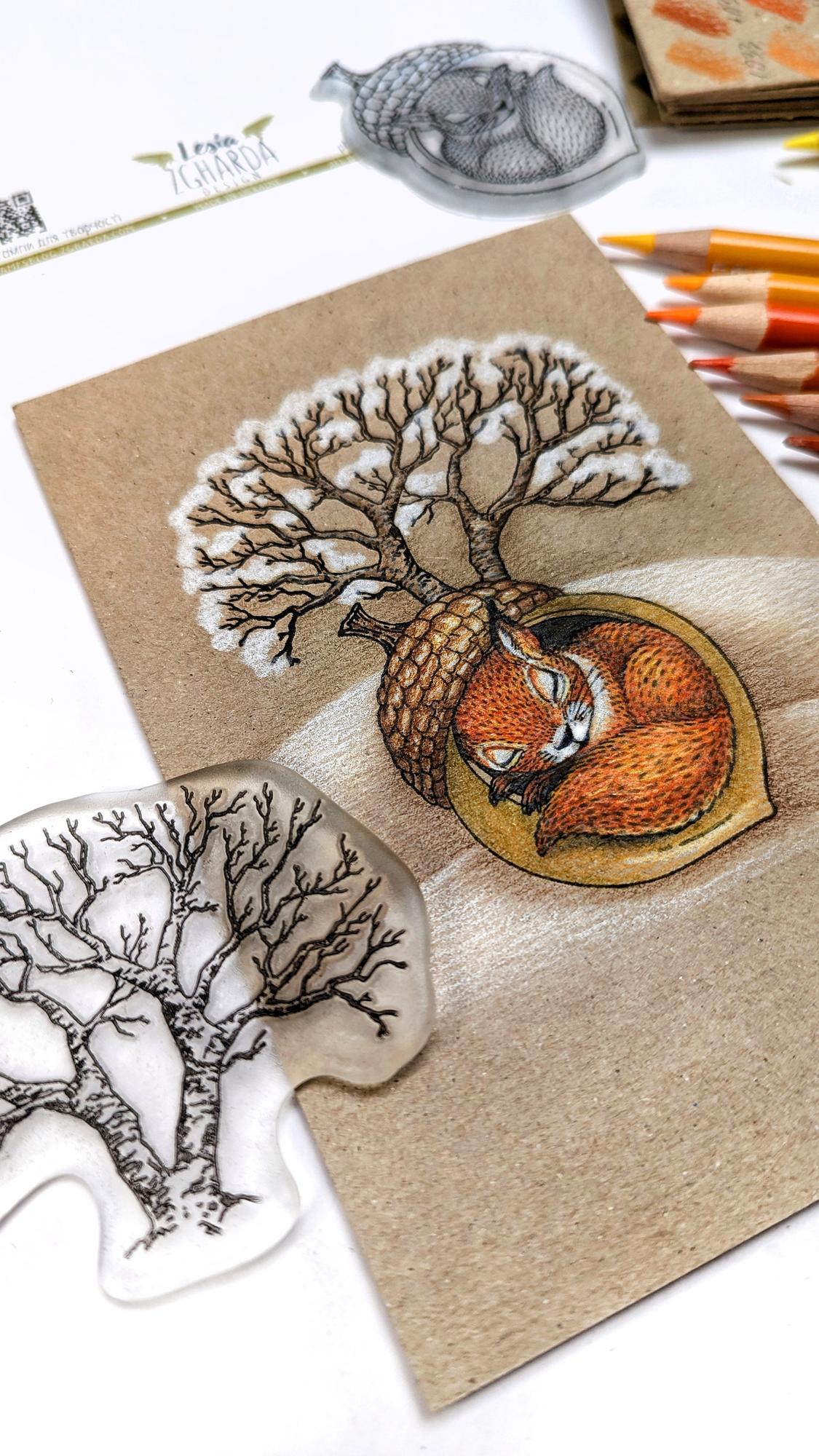 {FL390} Stamp "Leafless Tree"