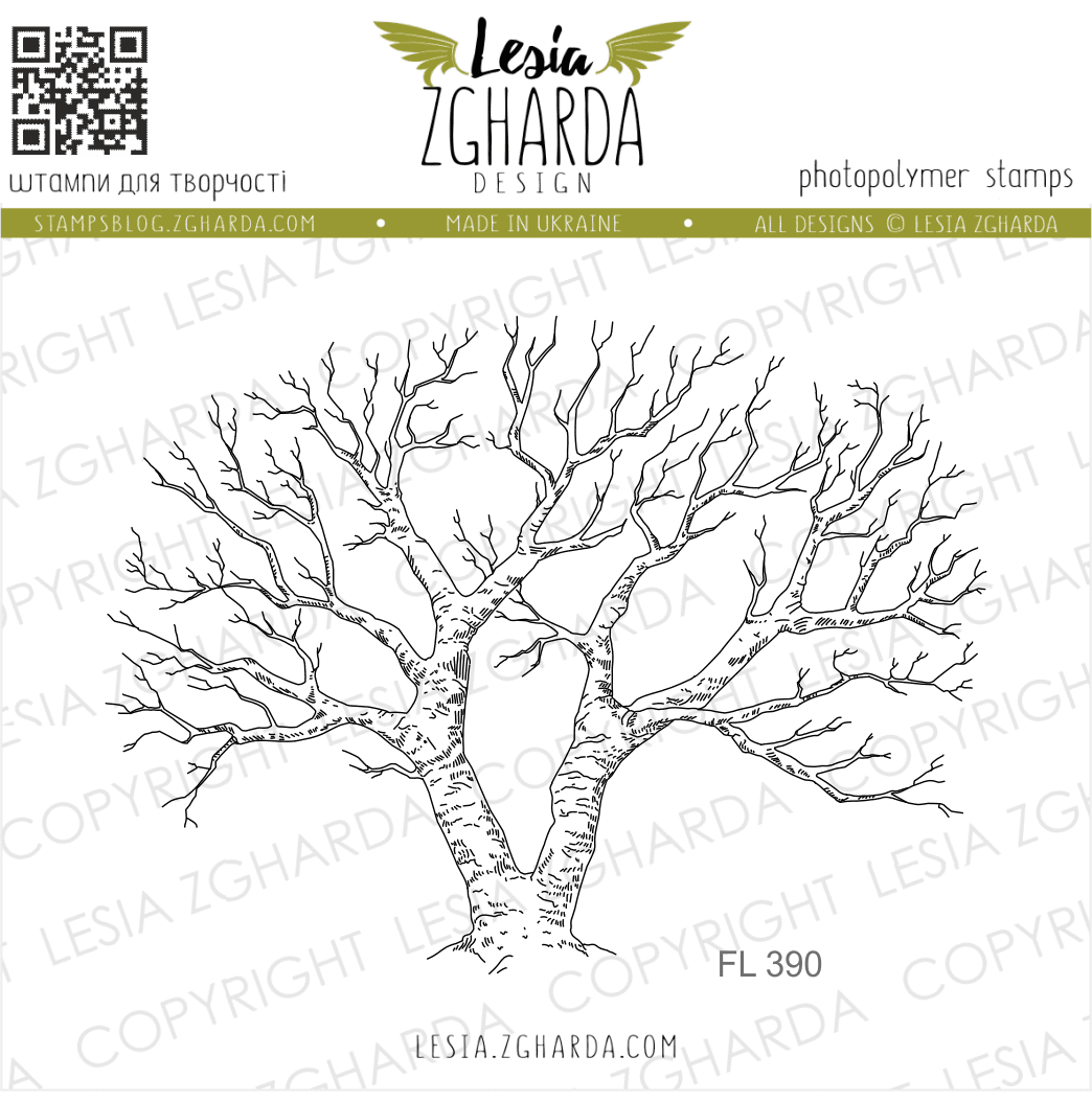 {FL390} Stamp "Leafless Tree"