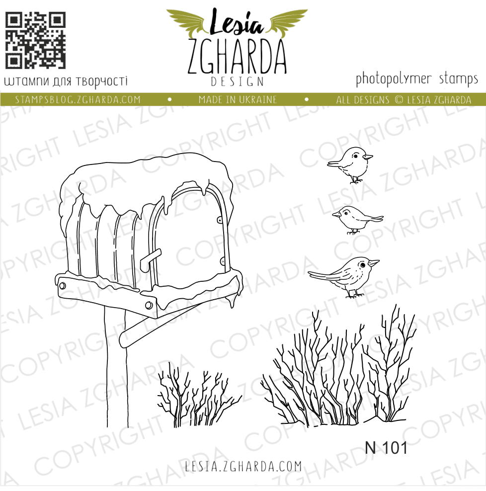 {N101} Stamp Set "Winter Mailbox"