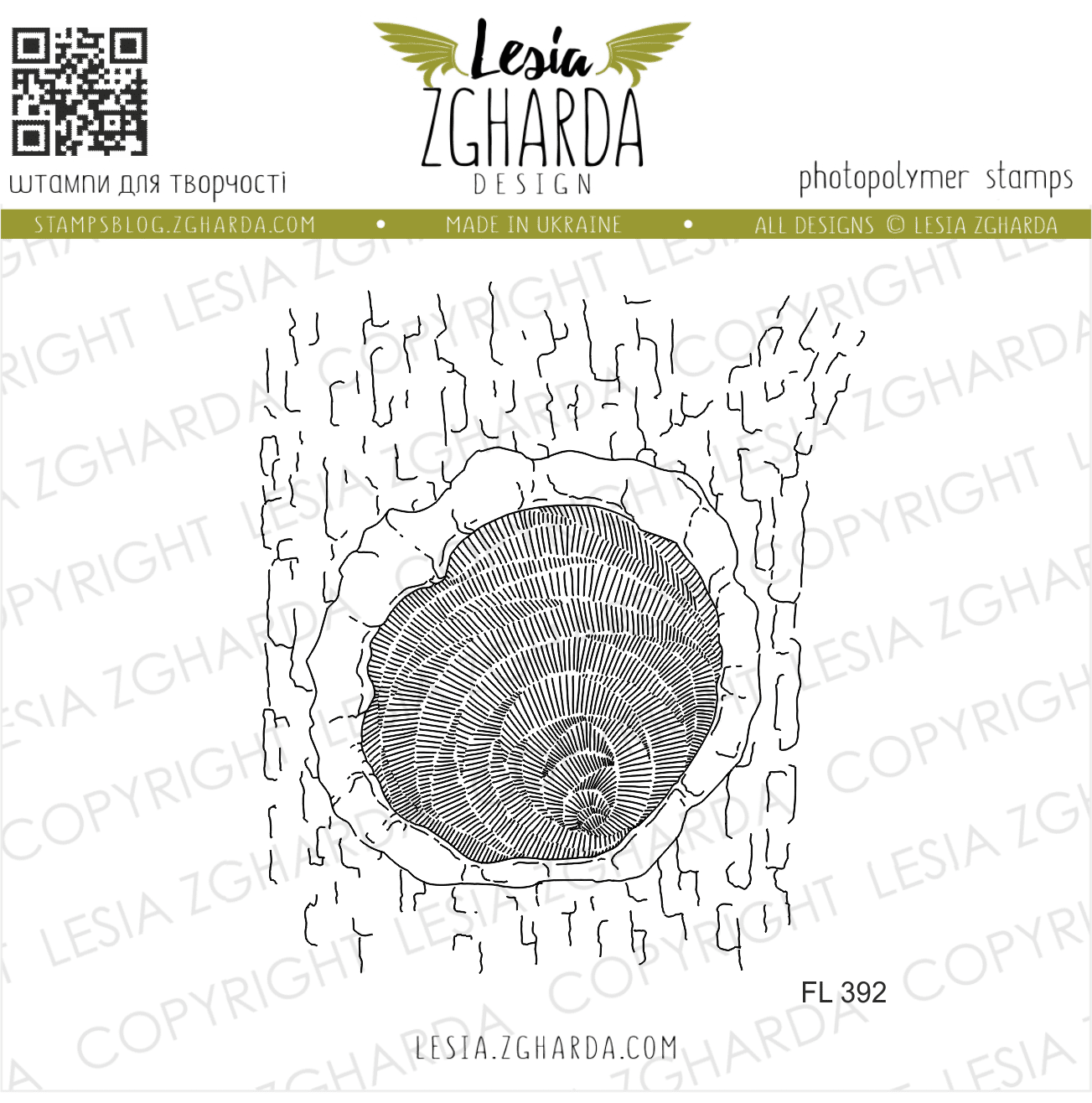 {FL392} Stamp "Hollowed tree"