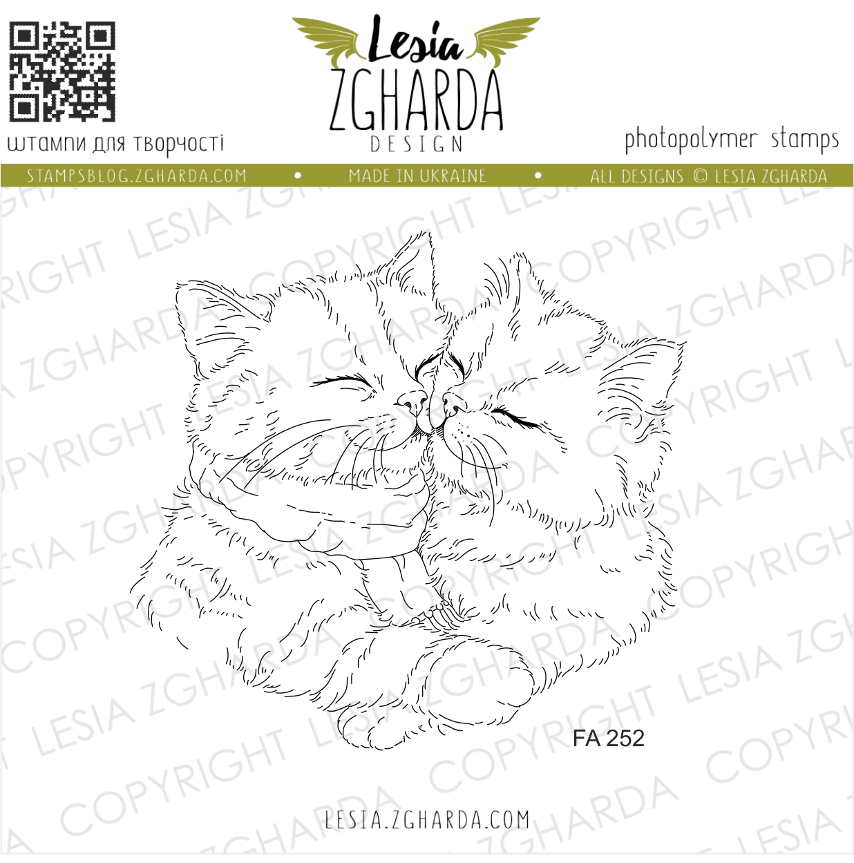 {FA252} Stamp "Kitten Cuddles"