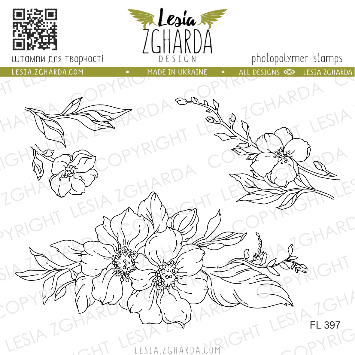 {FL397} Stamp  Set "Flowers"