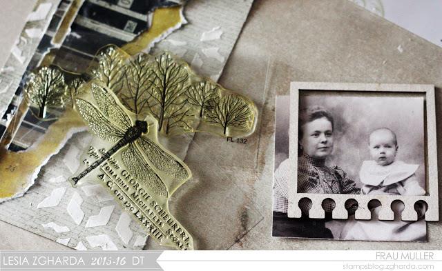 {FA265} Stamp "Dragonfly Collage"