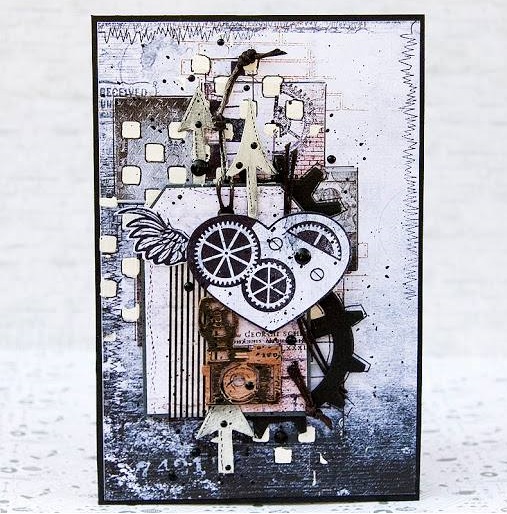 {StP012} Stamp "Mechanical Heart"